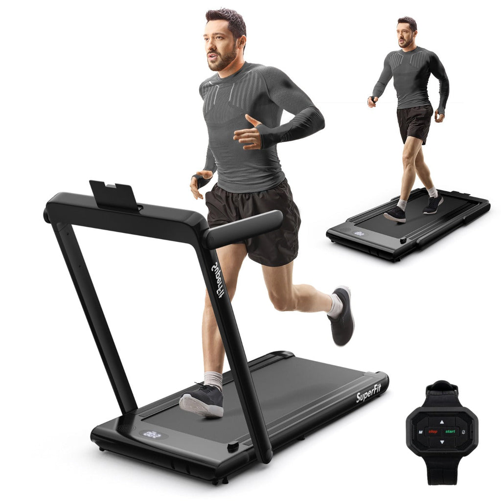 NNECW 3HP Electric Running Machine with LED Display &amp;amp; Workout APP for Home-White